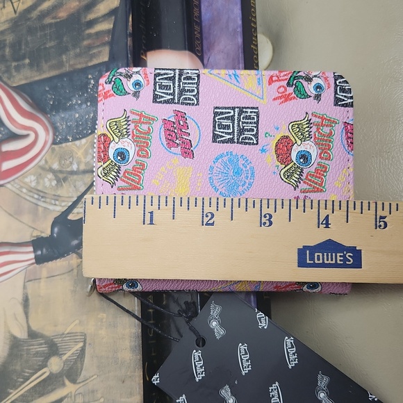 Y2K Von Dutch Jax Print bifold Zip Up wallet - Picture 4 of 5